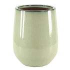 Pot céramique émaillé vert sauge 30.5x36.5cm
